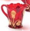 Mosser Glass 179CRedDec Inverted Thistle Set 179 Creamer Red Decorated