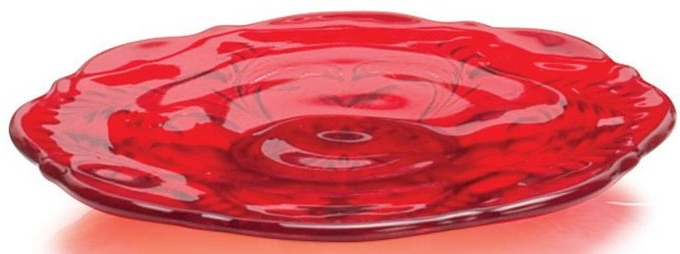 Mosser Glass 179DPRed Inverted Thistle Set 179 Dessert Plate Red