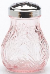 Mosser Glass 179SSRose Inverted Thistle Set 179 Sugar Shaker Rose