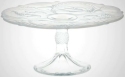 Mosser Glass 17911CPCrystalOpal Inverted Thistle Set 179 Cake Plate Small Cake Stand Crystal Opal