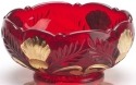 Mosser Glass 179BBRedDec Inverted Thistle Set 179 Berry Bowl Red Decorated