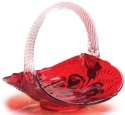 Mosser Glass 179BKTRed Inverted Thistle Set 179 Basket Red