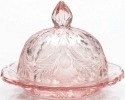 Mosser Glass 179BRose Inverted Thistle Set 179 Butter Dish Rose