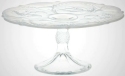 Mosser Glass 179CPCrystalOpal Inverted Thistle Set 179 Cake Plate Large Cake Stand Crystal Opal
