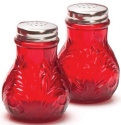 Mosser Glass 179SPRed Inverted Thistle Set 179 Salt and Pepper Red