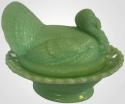 Mosser Glass 181Jadeite Turkey Covered Dish 181 Jadeite