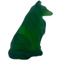 Special Sale SALE193HunterGreenStn Mosser Glass 193HunterGreenStn Dog Collie 193 Hunter Green Satin - Special Run