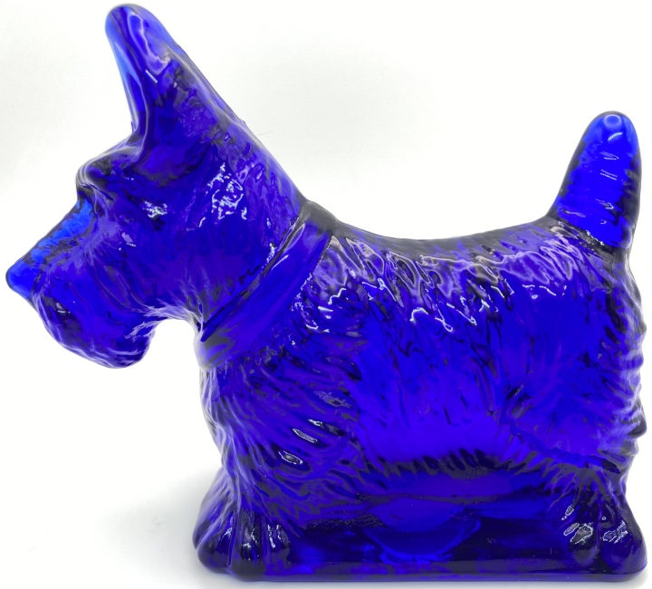 Mosser Glass 196Cobalt Dog Scottie 196 Cobalt Blue