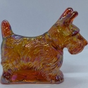 Mosser Glass 196Marigold Dog Scottie 196 Marigold