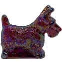 Mosser Glass 196RedCarn Dog Scottie 196 Red Carnival