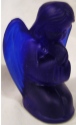 Mosser Glass 211CobaltStn Praying Angel 211 Cobalt Blue Satin