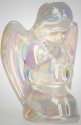 Mosser Glass 211CrystalOpalCarn Praying Angel 211 Crystal Opal Carnival