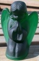 Mosser Glass 211HunterGreenStn Praying Angel 211 Hunter Green Satin