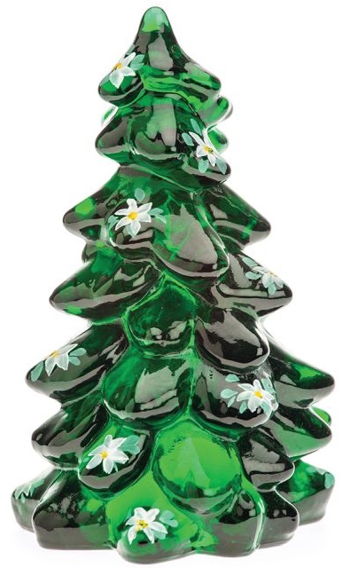 Mosser Glass 212HunterGreenDec Christmas Tree Medium 212 Hunter Green Decorated