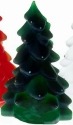 Mosser Glass 212HunterGreenStnDec Christmas Tree Medium 212 Hunter Green Satin Decorated