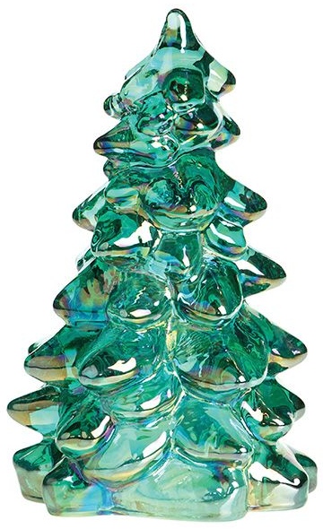 Mosser Glass 218TealCarn Christmas Tree Tall 218 Teal Carnival