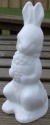 Mosser Glass 219MilkStn Bunny Rabbit With Basket 219 Milk Satin