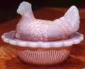 Mosser Glass 230CrownTuscan Hen on Nest 3 Inch Salt 230 Crown Tuscan