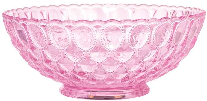 Mosser Glass 234FBPassionPink Elizabeth Series 234 Fruit Bowl Passion Pink