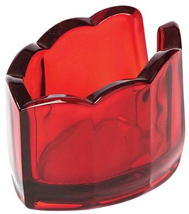 Mosser Glass 249Red Spoon Rest Scalloped 249 Red