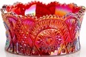 Mosser Glass 301BLRedCarn Diamond Classic Set 301 Bowl Red Carnival