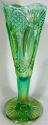 Mosser Glass 301VGreenOpalCarn Diamond Classic Set 301 Vase Regular Green Opal Carnival