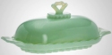 Mosser Glass 335BJadeite Anna Set 335 Stick Butter Dish Jadeite