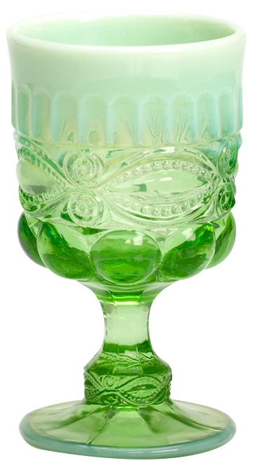 Mosser Glass 409GGreenOpal Eye Winker Set 409 Goblet Green Opal