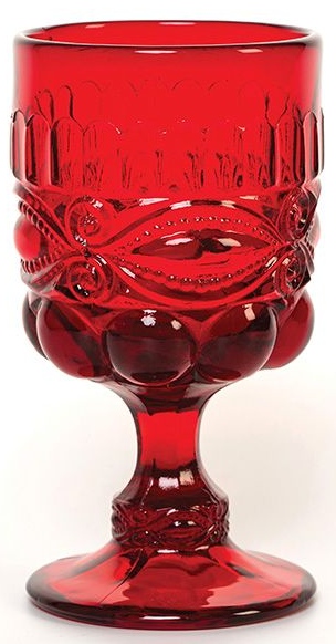 Mosser Glass 409GRed Eye Winker Set 409 Goblet Red