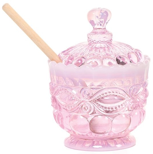 Mosser Glass 409HPinkOpal Eye Winker Set 409 Honey Jar Pink Opal