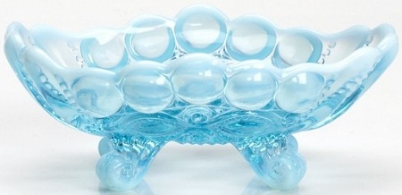 Mosser Glass 409JAquaOpal Eye Winker Set 409 Jam Dish Aqua Opal