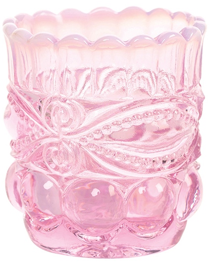 Mosser Glass 409TPRPPinkOpal Eye Winker Set 409 Toothpick Holder Pink Opal