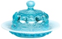 Mosser Glass 409BAquaOpal Eye Winker Set 409 Butter Dish Aqua Opal