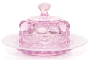 Mosser Glass 409BPinkOpal Eye Winker Set 409 Butter Dish Pink Opal