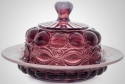 Mosser Glass 409BPlumOpal Eye Winker Set 409 Butter Dish Plum Opal