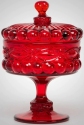 Mosser Glass 409COMSRed Eye Winker Set 409 Compote Small Red