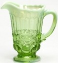 Mosser Glass 409PGreenOpal Eye Winker Set 409 Pitcher Green Opal