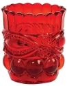 Mosser Glass 409TPRPRed Eye Winker Set 409 Toothpick Holder Red