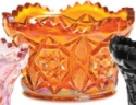 Mosser Glass 502Marigold Diamond Finger Bowl 502 Bowl Marigold