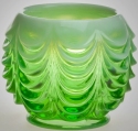 Mosser Glass 600BLCIGreenOpal Drape Set 600 Bowl Cupped In Green Opal