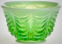 Mosser Glass 600BLTOGreenOpal Drape Set 600 Bowl Turned Out Green Opal