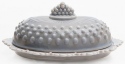 Mosser Glass 702BMarble Gigi Hobnail Set 702 Butter Dish Stick Marble