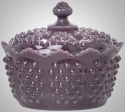 Mosser Glass 702BTEggplant Gigi Hobnail Set 702 Butter Dish Tub Round Eggplant