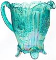 Mosser Glass 902PTealCarn Dahlia Set 902 Pitcher Teal Carnival