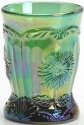 Mosser Glass 902THunterGreenCarn Dahlia Set 902 Tumbler Hunter Green Carnival