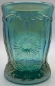 Mosser Glass 902TTealCarn Dahlia Set 902 Tumbler Teal Carnival