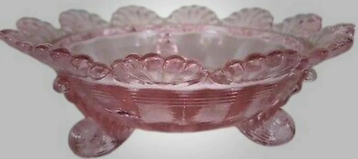 Mosser Glass 915BBPassionPink Footed Set 915 Berry Bowl Passion Pink