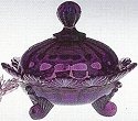 Mosser Glass 915CCAmethyst Footed Set 915 Covered Candy Bowl Amethyst