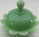 Mosser Glass 915CCJadeite Footed Set 915 Covered Candy Bowl Jadeite