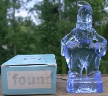 Mosser Glass MindyFound Mindy Clown Found Willow Blue Figurine